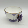 Aynsley Art Deco Butterfly Handle Trio Very Rare Purple Color