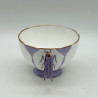 Aynsley Art Deco Butterfly Handle Trio Very Rare Purple Color