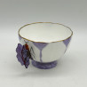 Aynsley Art Deco Butterfly Handle Trio Very Rare Purple Color