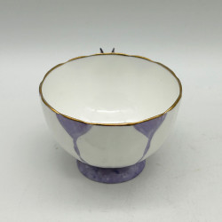 Aynsley Art Deco Butterfly Handle Trio Very Rare Purple Color
