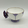Aynsley Art Deco Butterfly Handle Trio Very Rare Purple Color