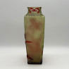Old Baccarat Cameo Glass Vase, Acid Etched Overlaid with Orchids