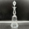 English Antique Intaglio Cut Glass Pair Decanters, Beautifully engraved
