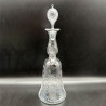 English Antique Intaglio Cut Glass Pair Decanters, Beautifully engraved