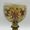 Theresienthal a pair enameled glass goblets, Decorated with Floral Patter