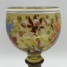 Theresienthal a pair enameled glass goblets, Decorated with Floral Patter