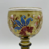 Theresienthal a pair enameled glass goblets, Decorated with Floral Patter