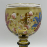 Theresienthal a pair enameled glass goblets, Decorated with Floral Patter