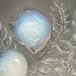 Rene Lalique Clear and Opalescent Glass Vase St Francois