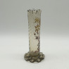 Emile Galle Enameled amber Glass Vase Decorated with Plant