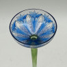 Fritz Heckert Flower Formed Liqueur Glasses, Enameled with Floral Patter