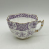 Wileman Foley Shelley Porcelain Trio, White Ground with Purple Floral Pattern
