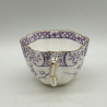 Wileman Foley Shelley Porcelain Trio, White Ground with Purple Floral Pattern