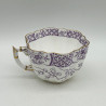 Wileman Foley Shelley Porcelain Trio, White Ground with Purple Floral Pattern