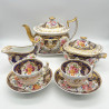 Old English Porcelain New Hall Tea Service, Hand Painted with Bouquets