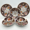 Old English Porcelain New Hall Tea Service, Hand Painted with Bouquets
