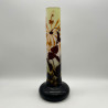 Emile Galle Came Glass Vase, Decorated with Plant Motif