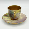 Royal Worcester Porcelain Demitasse, Hand Painted with Peacock by K Austin