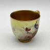 Royal Worcester Porcelain Demitasse, Hand Painted with Peacock by K Austin