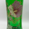 A Pair Legras (Mont Joys) Enameled Glass Vases, Decorated with Flowers
