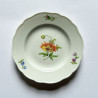 Meissen Porcelain Set of Six Cake Plates, Hand Painted with Flower
