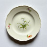 Meissen Porcelain Set of Six Cake Plates, Hand Painted with Flower