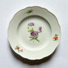 Meissen Porcelain Set of Six Cake Plates, Hand Painted with Flower