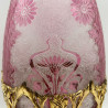 Old Baccarat Cameo Glass and Brass Mounted Vase , Acid Etched with Floral Pattern