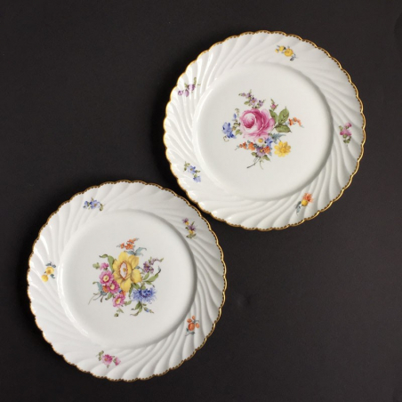Pair Nymhenburg Porcelain Plates
