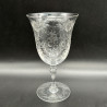 Stevens & Williams Set of Six Wine Glasses Intaglio Cut with Floral Motif