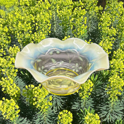Richardson and Sons Vaseline Glass Bowl with...