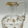 Daum Freres Glass Jug  with Scattered  Gilded Small  Floral pattern