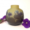 Emile Galle Cameo Glass Vase decorated with Violets