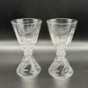 French Clichy Set of Six Wine Glasses Engraved with Plant and a Dragonfly