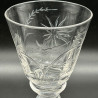 French Clichy Set of Six Wine Glasses Engraved with Plant and a Dragonfly