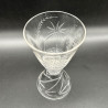 French Clichy Set of Six Wine Glasses Engraved with Plant and a Dragonfly