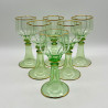 J & L Lobmeyr  Uranium Set of Six Glasses Edges are Decorated in Gold Leaf