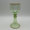 J & L Lobmeyr  Uranium Set of Six Glasses Edges are Decorated in Gold Leaf
