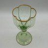 J & L Lobmeyr  Uranium Set of Six Glasses Edges are Decorated in Gold Leaf