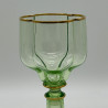 J & L Lobmeyr  Uranium Set of Six Glasses Edges are Decorated in Gold Leaf