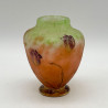 Daum Freres Cameo and Enamelled Glass Vase Decorated with Tulips