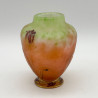 Daum Freres Cameo and Enamelled Glass Vase Decorated with Tulips