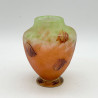 Daum Freres Cameo and Enamelled Glass Vase Decorated with Tulips