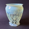 Arts and Crafts Vaseline Glass Ceiling Pendant Lamp with Tulip Pattern