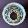 Arts and Crafts Vaseline Glass Ceiling Pendant Lamp with Tulip Pattern