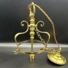 Arts and Crafts Vaseline Glass Ceiling Pendant Lamp with Tulip Pattern