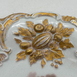Meissen Porcelain Deep Gilded Plate Hand Painted with Young Girls