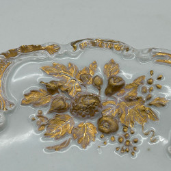 Meissen Porcelain Deep Gilded Plate Hand Painted with Young Girls