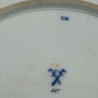 Meissen Porcelain Deep Gilded Plate Hand Painted with Young Girls