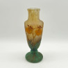 Daum Freres Cameo and Enamelled Glass Vase Decorated with Orchids